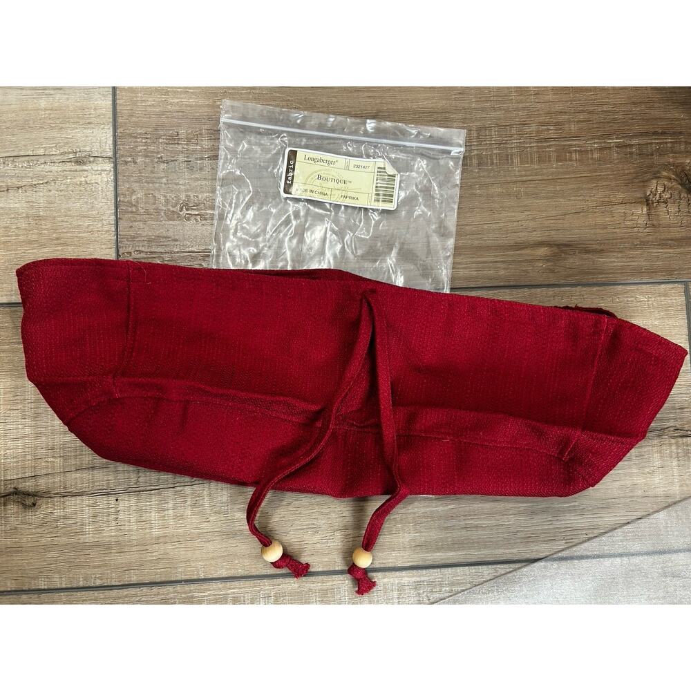 Longaberger Scalloped Boutique Basket Liner - Paprika‎ Red NEW